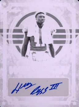 2020 Leaf Ultimate Draft - Ultimate Weapon Autographs Printing Plates Black #WA-HR3 Henry Ruggs III Front