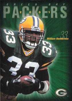 2001 Green Bay Packers Police - Town of Menasha Police Benevolent Association #7 William Henderson Front