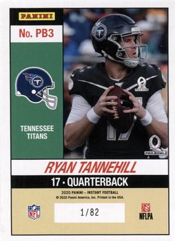 2020 Panini Instant NFL - Pro Bowl #PB3 Ryan Tannehill Back