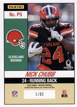 2020 Panini Instant NFL - Pro Bowl #P5 Nick Chubb Back