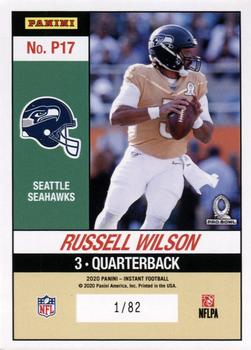2020 Panini Instant NFL - Pro Bowl #P17 Russell Wilson Back
