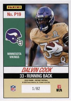 2020 Panini Instant NFL - Pro Bowl #P19 Dalvin Cook Back