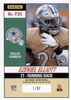 2020 Panini Instant NFL - Pro Bowl #P20 Ezekiel Elliott Back