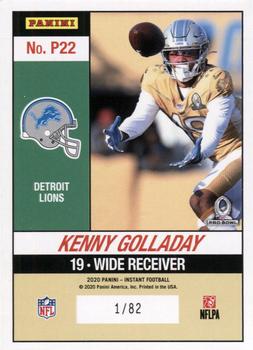 2020 Panini Instant NFL - Pro Bowl #P22 Kenny Golladay Back