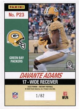 2020 Panini Instant NFL - Pro Bowl #P23 Davante Adams Back