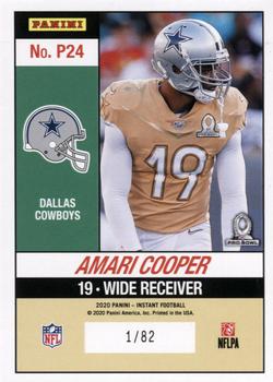 2020 Panini Instant NFL - Pro Bowl #P24 Amari Cooper Back