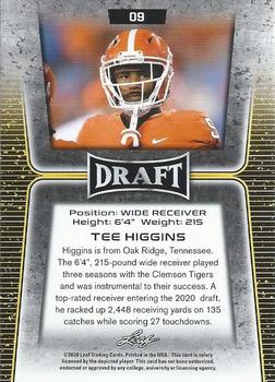 2020 Leaf Draft - Gold #09 Tee Higgins Back