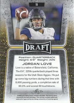 2020 Leaf Draft - Gold #11 Jordan Love Back