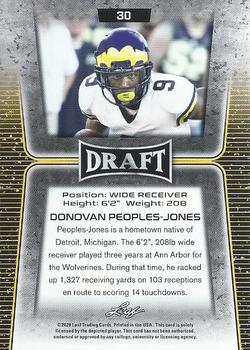 2020 Leaf Draft - Gold #30 Donovan Peoples-Jones Back