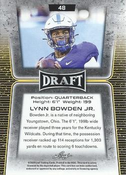 2020 Leaf Draft - Gold #48 Lynn Bowden Jr. Back