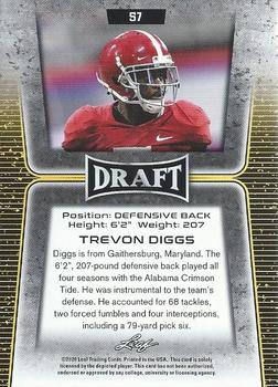 2020 Leaf Draft - Gold #57 Trevon Diggs Back