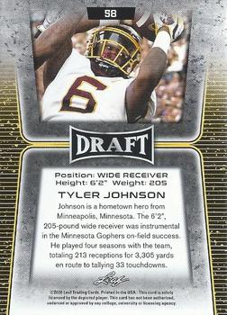 2020 Leaf Draft - Gold #58 Tyler Johnson Back