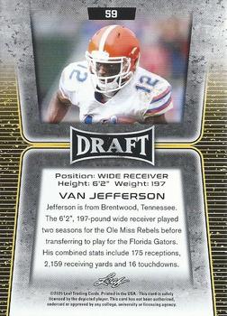 2020 Leaf Draft - Gold #59 Van Jefferson Back