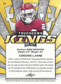 2020 Leaf Draft - Gold #76 CeeDee Lamb Back