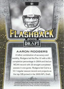 2020 Leaf Draft - Gold #91 Aaron Rodgers Back