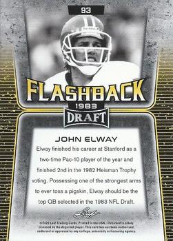 2020 Leaf Draft - Gold #93 John Elway Back