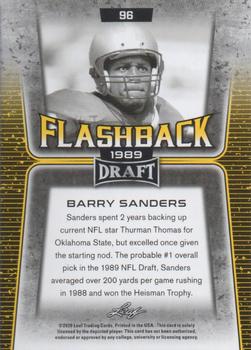 2020 Leaf Draft - Gold #96 Barry Sanders Back