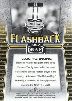2020 Leaf Draft - Gold #98 Paul Hornung Back