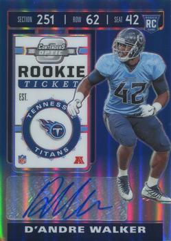 2019 Panini Contenders Optic - Blue #202 D'Andre Walker Front
