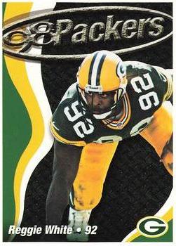 1998 Green Bay Packers Police - Stevens Point Police Department, Portage County Sheriff's Department, Plover Police Department #17 Reggie White Front