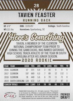 2020 SAGE HIT - Silver #28 Tavien Feaster Back