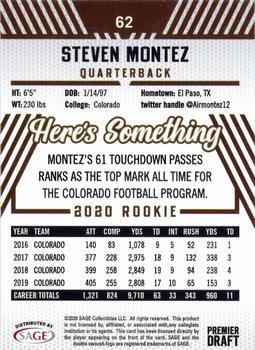 2020 SAGE HIT - Silver #62 Steven Montez Back
