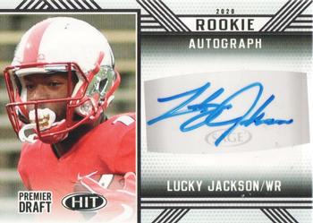 2020 SAGE HIT - Rookie Autographs Black #A68 Lucky Jackson Front