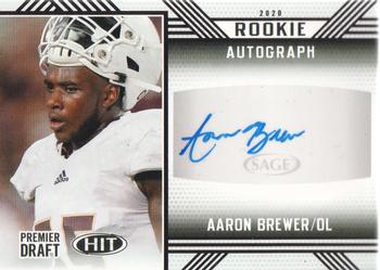 2020 SAGE HIT - Rookie Autographs Black #A80 Aaron Brewer Front