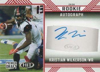 2020 SAGE HIT - Rookie Autographs Red #A8 Kristian Wilkerson Front