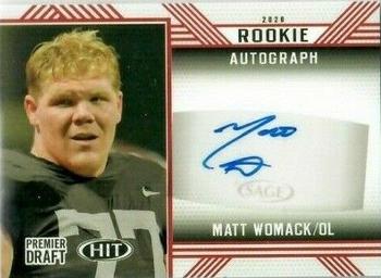 2020 SAGE HIT - Rookie Autographs Red #A26 Matt Womack Front