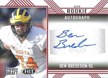 2020 SAGE HIT - Rookie Autographs Red #A41 Ben Bredeson Front