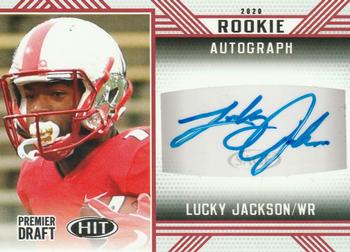 2020 SAGE HIT - Rookie Autographs Red #A68 Lucky Jackson Front