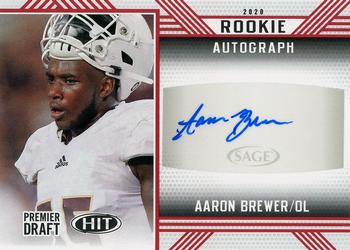 2020 SAGE HIT - Rookie Autographs Red #A80 Aaron Brewer Front