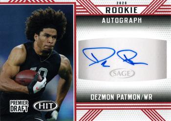 2020 SAGE HIT - Rookie Autographs Red #A87 Dezmon Patmon Front
