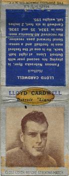 1938 Diamond Matchbooks #NNO Lloyd Cardwell Front