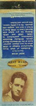 1938 Diamond Matchbooks #NNO Kent Ryan Front