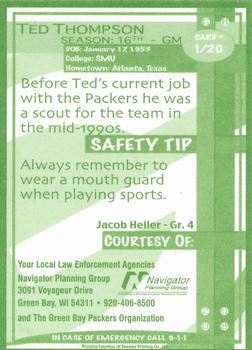 2008 Green Bay Packers Police - Your Local Law Enforcement Agency, Navigator Planning Group #1 Ted Thompson Back