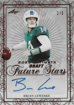 2020 Leaf Ultimate Draft - Future Stars Autographs Red #FS-BL1 Brian Lewerke Front