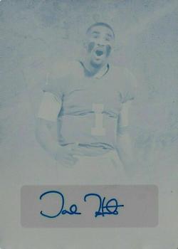 2020 Leaf Ultimate Draft - Future Stars Autographs Printing Plates Cyan #FS-JH1 Jalen Hurts Front