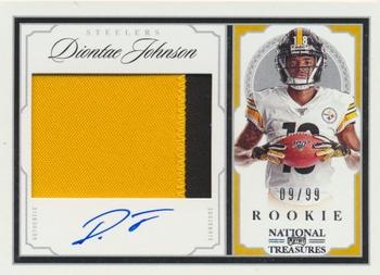 2019 Panini National Treasures - Crossover Rookie Patch Autographs #CRS-DO Diontae Johnson Front