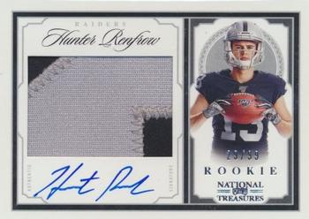 2019 Panini National Treasures - Crossover Rookie Patch Autographs #CRS-HR Hunter Renfrow Front