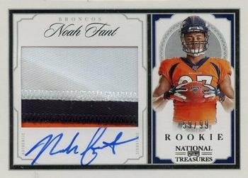 2019 Panini National Treasures - Crossover Rookie Patch Autographs #CRS-NF Noah Fant Front