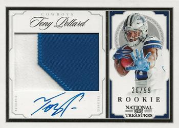 2019 Panini National Treasures - Crossover Rookie Patch Autographs #CRS-TP Tony Pollard Front
