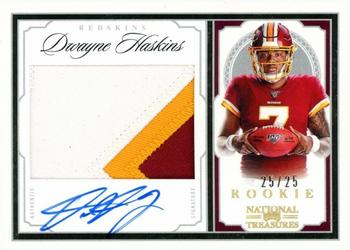 2019 Panini National Treasures - Crossover Rookie Patch Autographs Holo Gold #CRS-DH Dwayne Haskins Front