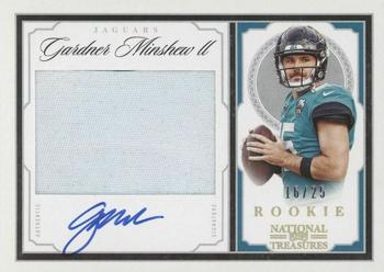 2019 Panini National Treasures - Crossover Rookie Patch Autographs Holo Gold #CRS-GM Gardner Minshew II Front