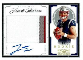 2019 Panini National Treasures - Crossover Rookie Patch Autographs Holo Gold #CRS-JS Jarrett Stidham Front