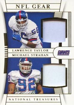 2019 Panini National Treasures - NFL Gear Combo Materials Prime #CM-11 Lawrence Taylor / Michael Strahan Front