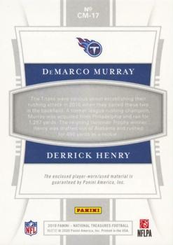 2019 Panini National Treasures - NFL Gear Combo Materials Prime #CM-17 DeMarco Murray / Derrick Henry Back