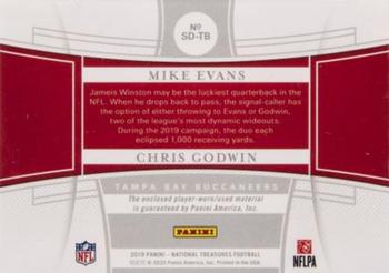 2019 Panini National Treasures - NFL Shields Dual #SD-TB Chris Godwin / Mike Evans Back
