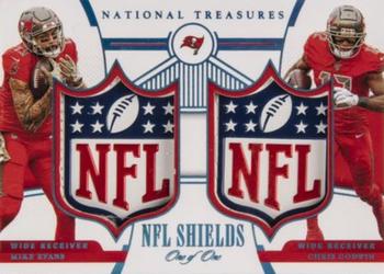2019 Panini National Treasures - NFL Shields Dual #SD-TB Chris Godwin / Mike Evans Front